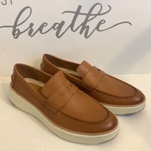 Cole Haan Men's British Tan Grandpro Topspin Penny Loafers Size 12